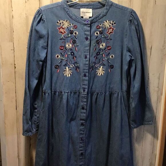 Dress by Denim moves floral embroidering Size medium - Picture 1 of 6